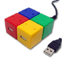Twisting Colourful Cubes - 4 ports
